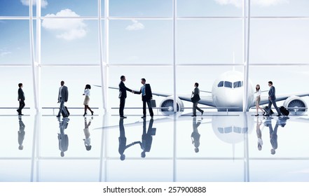 Business People Airport Travel Destination Concept