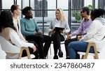 business people attending a seminar in board room