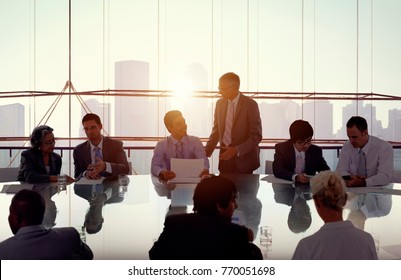 Business People In A Board Room Meeting