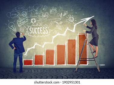 Business people brainstorming company future company growth and success  - Shutterstock ID 1902951301
