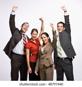 Business People Cheering