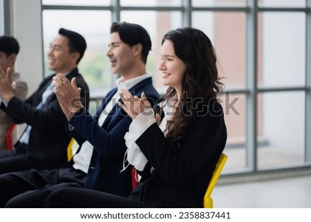 business people clapping seminar conference 