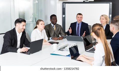 Business People Different Nationalities Developing Strategy Stock Photo ...