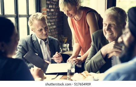 Business People Dining Together Concept - Powered by Shutterstock