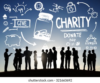 Business People Discussion Give Help Donate Charity Concept