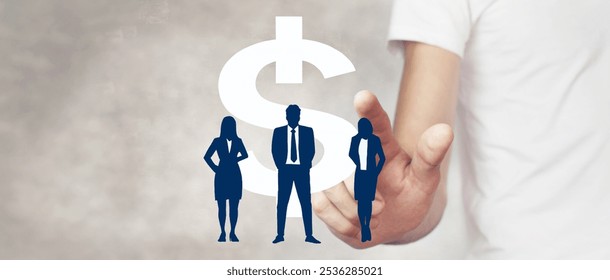 business people with dollar symbol icon - Powered by Shutterstock