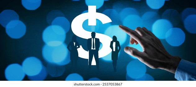 business people with dollar symbol icon - Powered by Shutterstock