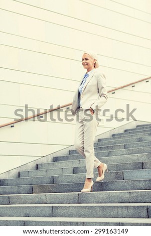 Similar – Image, Stock Photo staircase Town Stairs