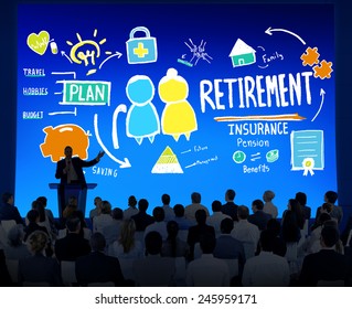 Business People Employee Retirement Presentation Seminar Concept