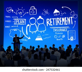 Business People Employee Retirement Presentation Seminar Concept