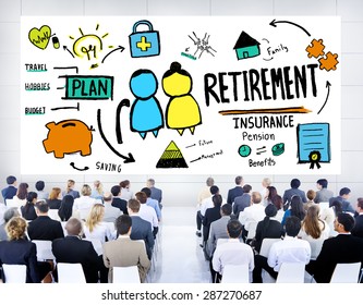 Business People Employee Retirement Presentation Seminar Concept