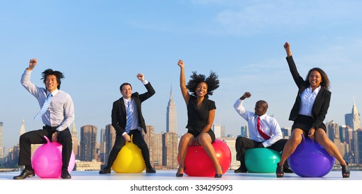 Business People Exercise Fitness Ball Healthy Living Concept - Powered by Shutterstock