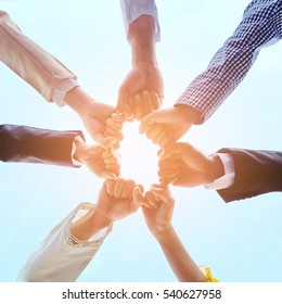 Business People Hands As Symbol Of Their Partnership And Strong Teamwork