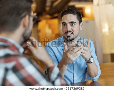 Similar – Image, Stock Photo Young black man in panama hat