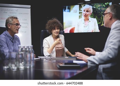 Business People Having Teleconference 
