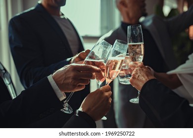 Business People Making A Toast At An Office Party