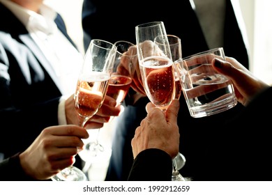 Business People Making A Toast At An Office Party