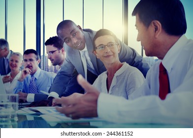 Business People Meeting Communication Discussion Working Office Concept