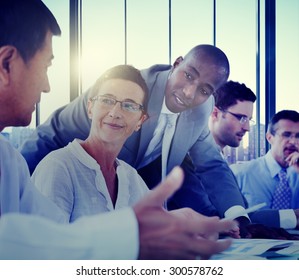 Business People Meeting Communication Discussion Working Office Concept