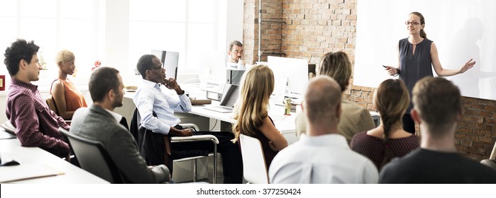 Business People Meeting Conference Seminar Concept - Shutterstock ID 377250424