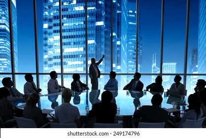 Business People Meeting Conference Speaker Presentation Concept