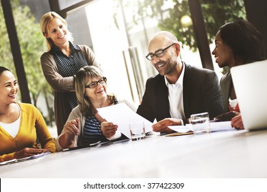 Business People Meetings Corporate Communication Teamwork Konzept