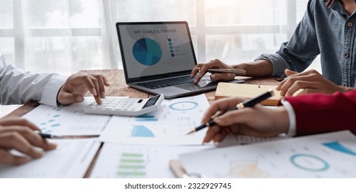 Business people meeting coworkers working together in boardroom, brainstorming, discussing and analyzing and planning business strategy - Shutterstock ID 2322929745