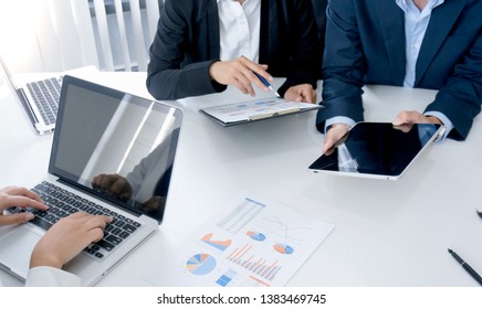 Business People Meeting Design Ideas professional investor working new start up project. Concept. business planning in office. - Shutterstock ID 1383469745