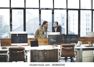 Business People Meeting Diskussions-Arbeitsbüro Konzept