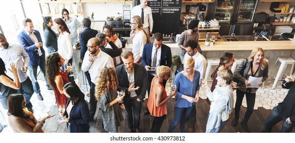 Business People Meeting Eating Discussion Cuisine Party Concept