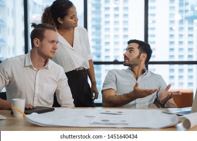 Business people are meeting in office city building view. Group of Business team working and share ideas about project to partners  - Shutterstock ID 1451640434