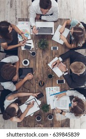 Business People Meeting In The Office Top View