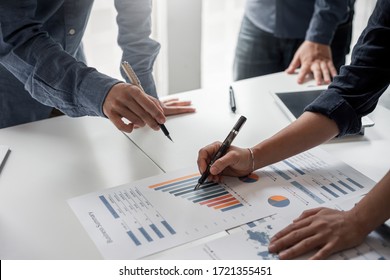Business people meeting and planning business strategies together in the office. - Shutterstock ID 1721355451