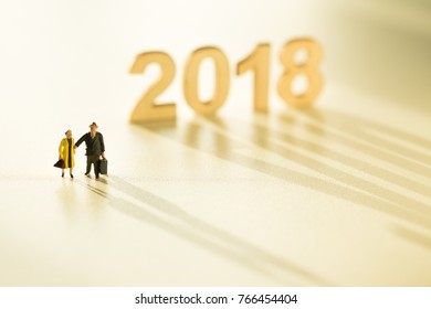 Business People Minature And Wood Number Of Year 2018