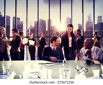 Business People Office Working Discussion Team Concept