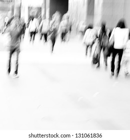 Business People On Urban City Street Blur