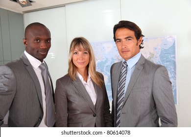 Business People Standing In Office