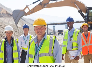 Business people standing in quarry - Shutterstock ID 2094411103