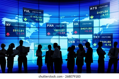 Business People Stock Exchange Market Trading Concept