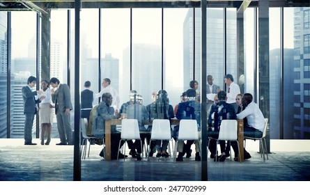 Business People Talking Conference Meeting Room Concept