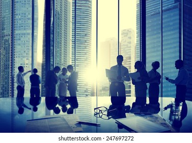 Business People Talking Conversation Communication Interaction Concept