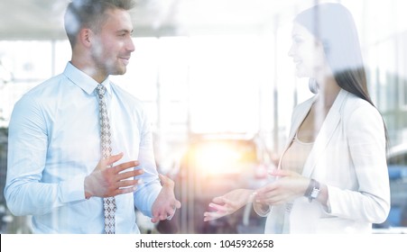 Business People Talking In Office.business Background