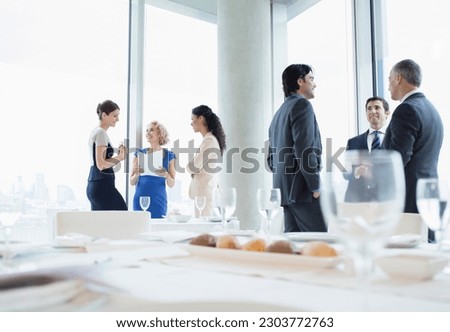 Business people talking in restaurant Foto stock © 