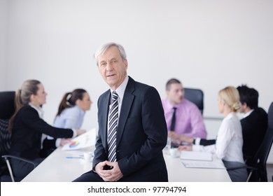 Business People  Team  At A Meeting In A Light And Modern Office Environment.