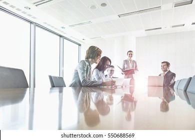 Business People In A Typical Office Scenario