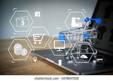 Business People Use Technology Ecommerce Internet Stock Photo ...