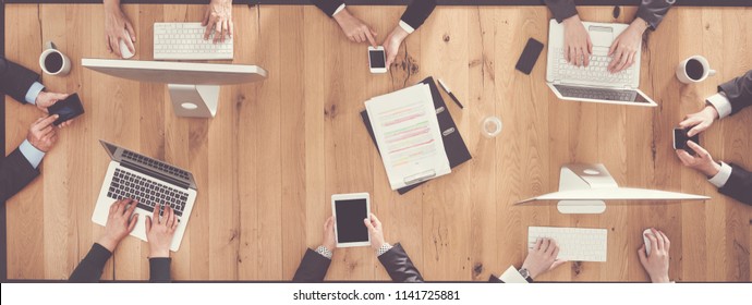 Business People Using Digital Devices