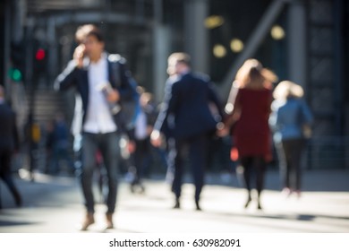 Business people walk blurred image for background. London, UK  - Shutterstock ID 630982091