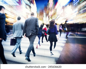 Business People Walking Commuter Travel Motion City Concept - Powered by Shutterstock