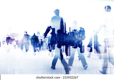 Business People Walking on a City Scape - Powered by Shutterstock